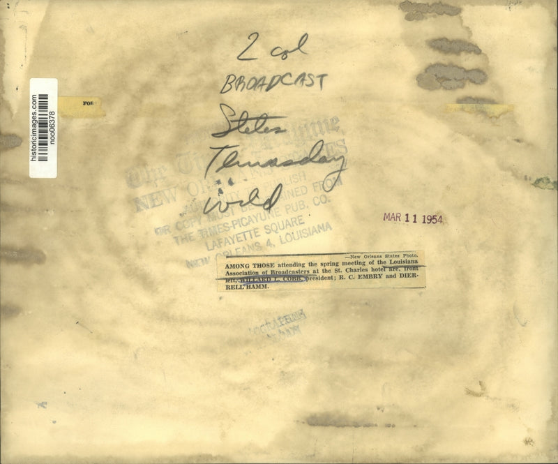 Load image into Gallery viewer, 1954 Press Photo Louisiana Association of Broadcasters Meeting, New Orleans
