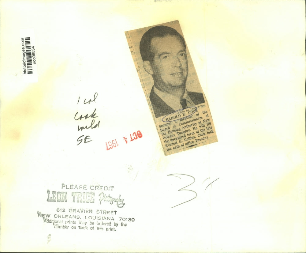 1967 Press Photo Board of Commissioners of Housing Authority. New Orleans