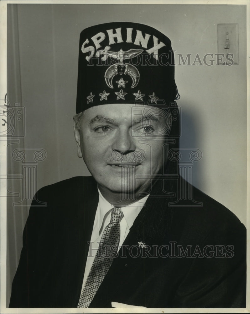 1963 Press Photo Noble Harold C. Close, Shrine of North America, Roosevelt Hotel