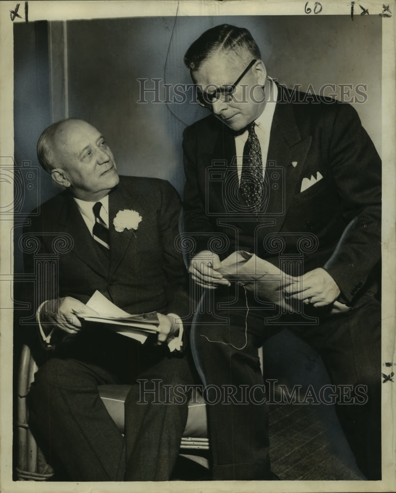 1950 Press Photo W. R. Clement and E. W. Fisher of The Pennsylvania Railroad