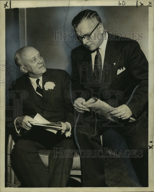1950 Press Photo W. R. Clement and E. W. Fisher of The Pennsylvania Railroad