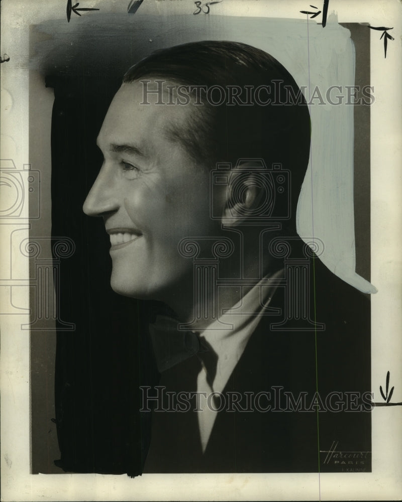 1947 Press Photo Maurice Chevalier actor - noo06711