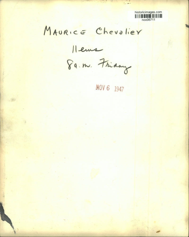 1947 Press Photo Maurice Chevalier actor - noo06711