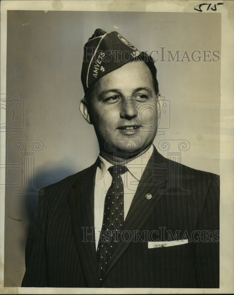 1959 Press Photo Stanley Cole of the Greater New Orleans Post No. 4 of Amvets