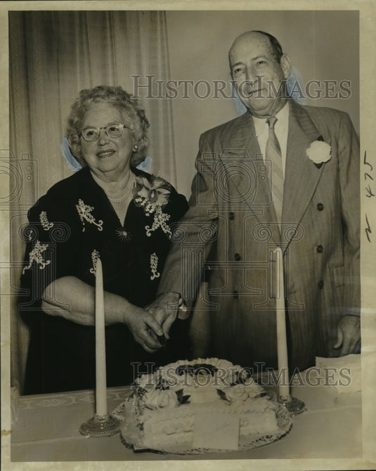 1963 Press Photo Mr. & Mrs. Hervey J. Copping celebrate their golden anniversary