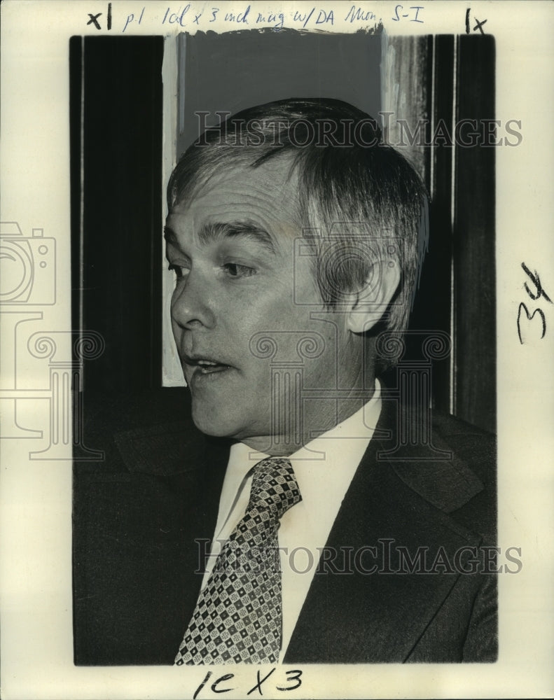 1974 Press Photo Orleans Parish District Attorney Harry Connick - noo06956
