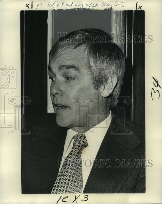 1974 Press Photo Orleans Parish District Attorney Harry Connick - noo06956