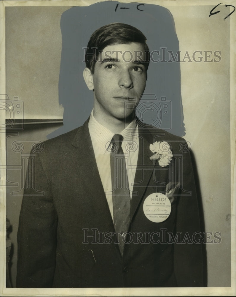 1969 Press Photo David Crumley president LA Society of Children of American Rev.