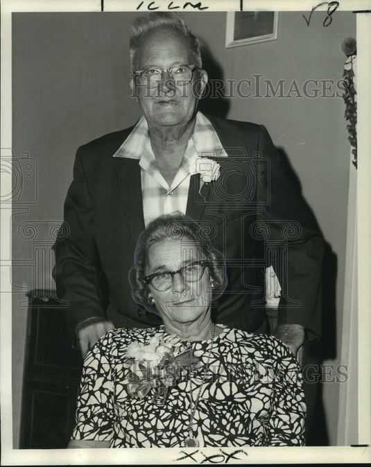 1969 Press Photo Mr. & Mrs. Jason Adam Daigle observe 50th wedding anniversary
