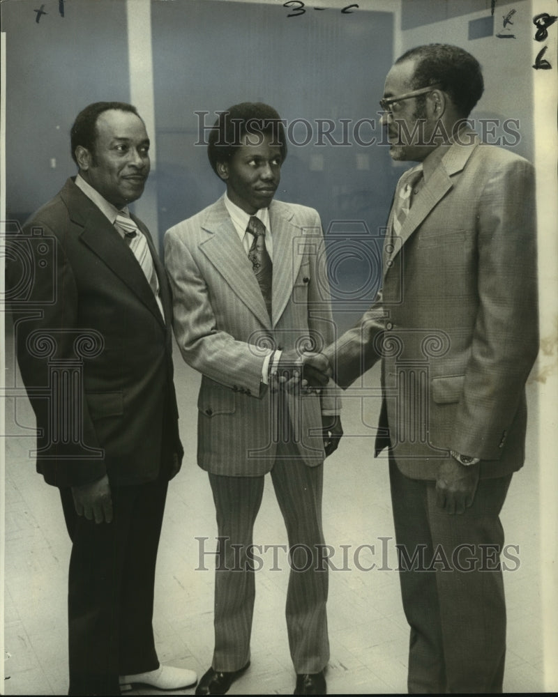 1972 Press Photo Benjamin E. Franklin, Douglas Cunningham, and Robert Alexander- Historic Images