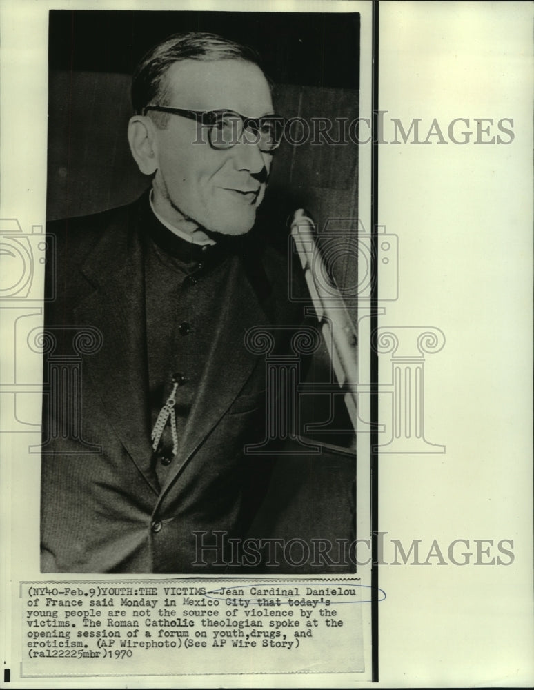 1970 Press Photo Roman Catholic Theologian Jean Cardinal Danielou- Historic Images