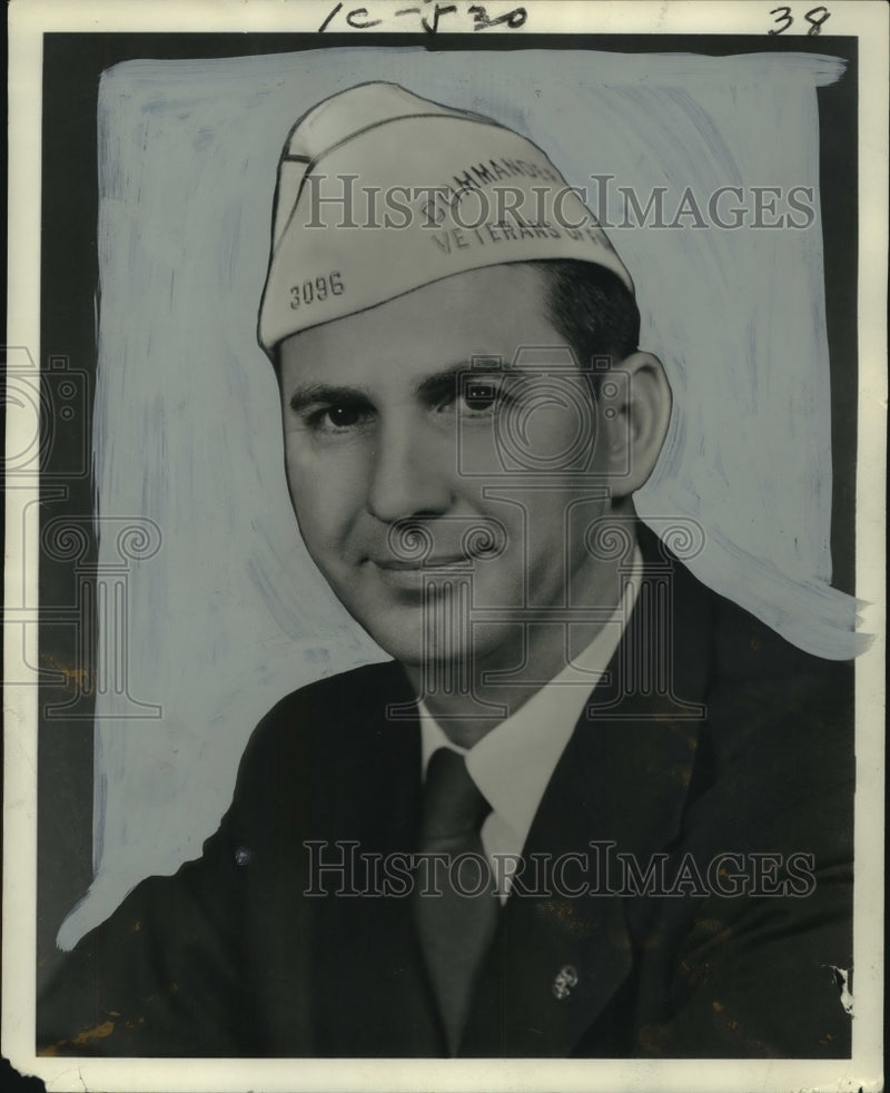 Load image into Gallery viewer, 1957 Press Photo James W. Cothran is Commander of the Veterans of Foreign Wars
