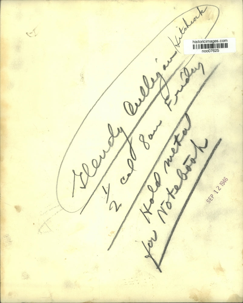 1946 Press Photo Glendy Culligan Hitchcock - noo07625