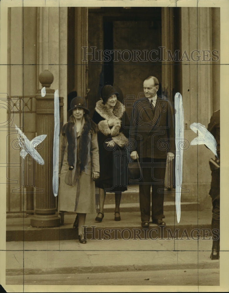  Press Photo Mr. and Mrs. Calvin Coolidge, local historian Mrs. E. A. Parsons- Historic Images