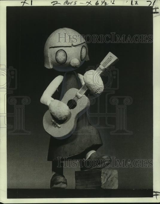 1970 Press Photo "Ballet Crossroads" Figurine with Guitar- Historic Images