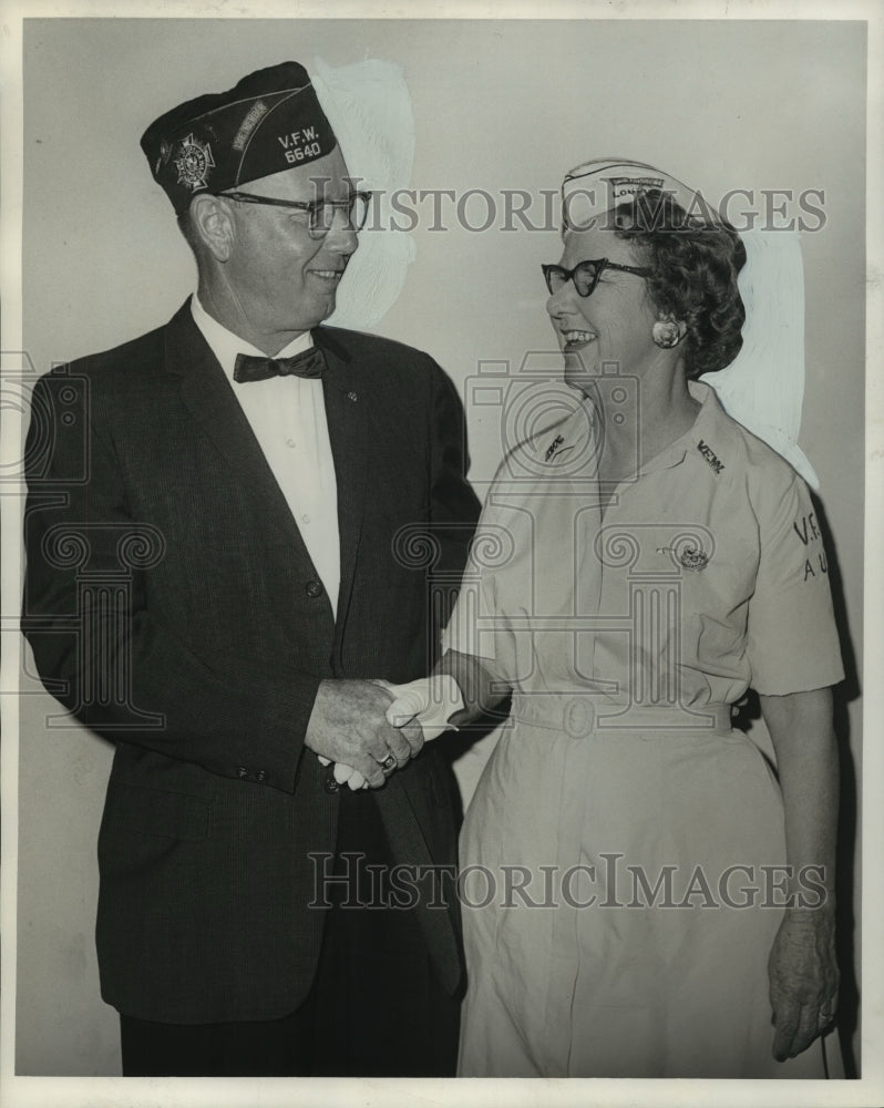 1966 Press Photo New officers of District Two of the Veterans of Foreign Wars