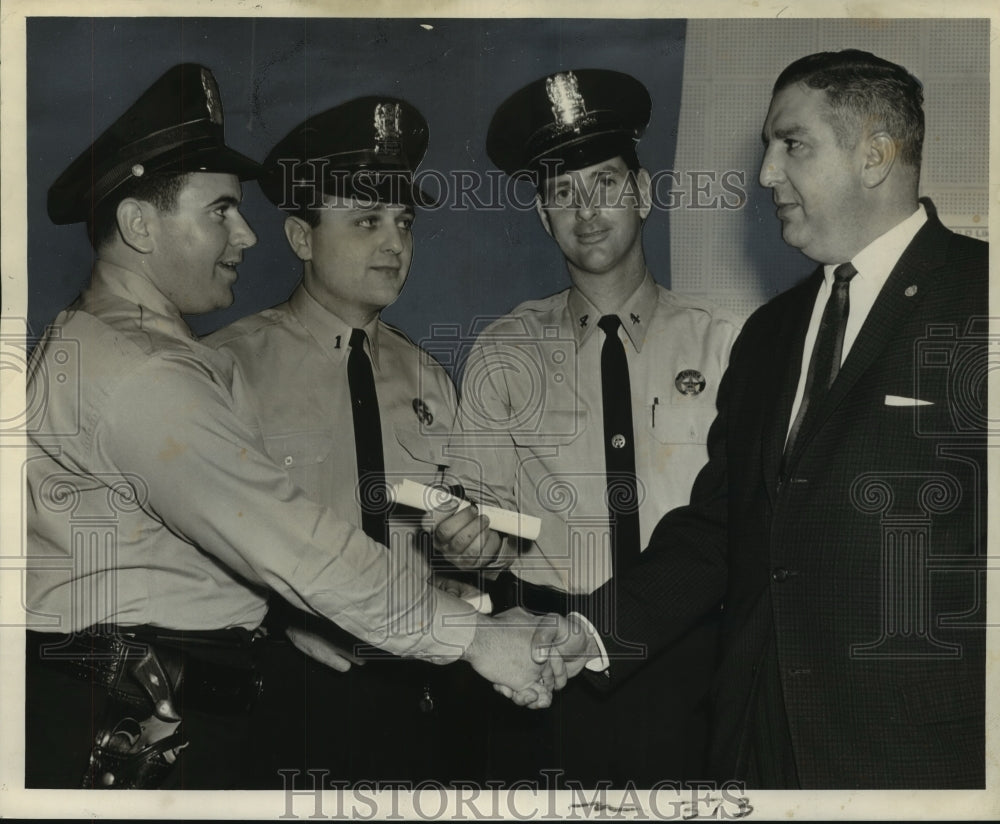 1962 Press Photo Joseph Darcy with Other Civilian Police Cadet Graduates