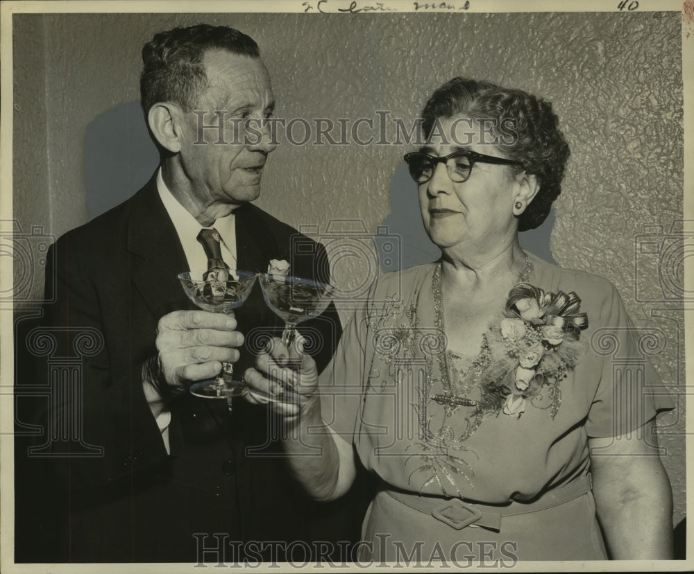 1953 Press Photo Mr. & Mrs. Albert N. Cusimano Celebrate 50th Anniversary