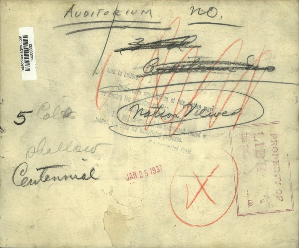 1937 Press Photo Municipal Auditorium in New Orleans, Louisiana - noo08393