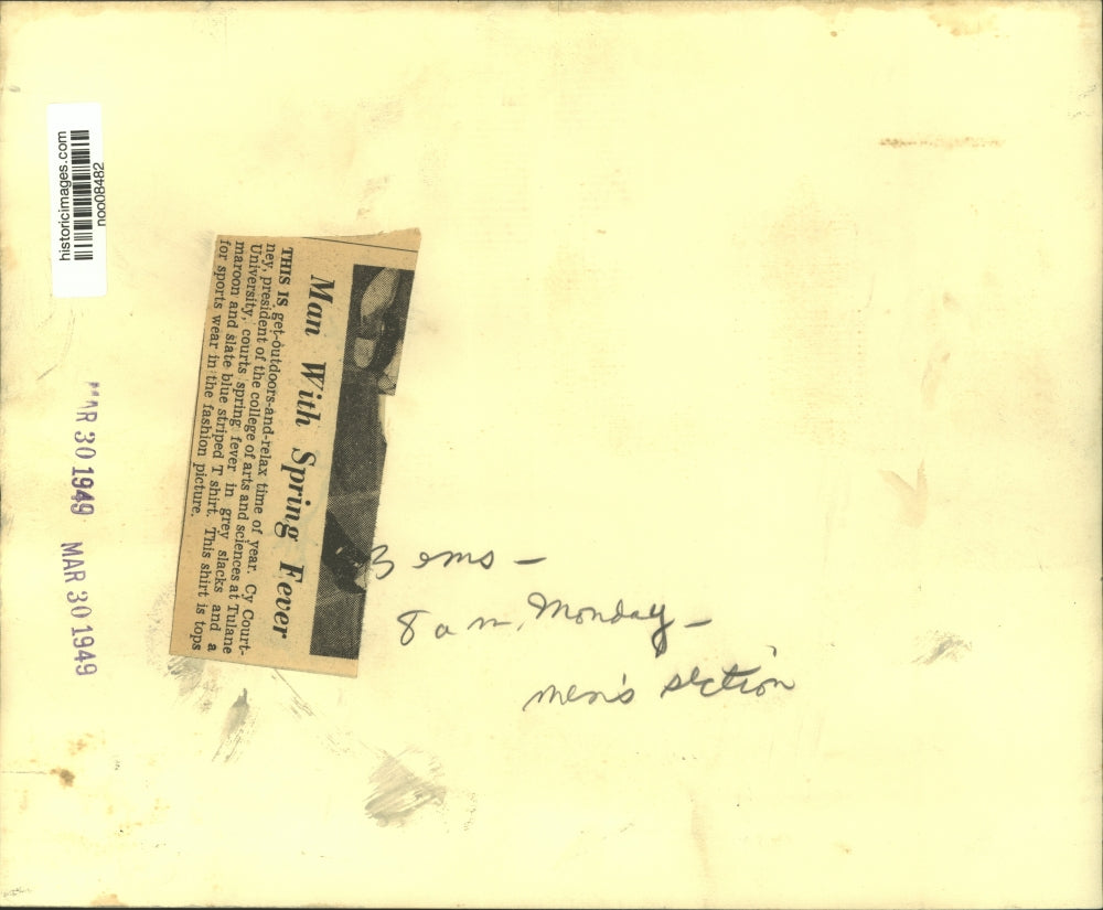 1949 Press Photo Cy Courtney, president College of Arts & Sciences, Tulane Univ.