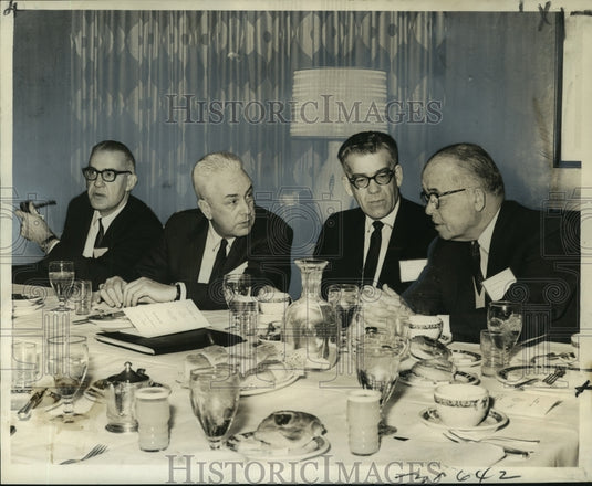 1967 Press Photo Louisiana Council Speakers at Roosevelt Hotel, New Orleans