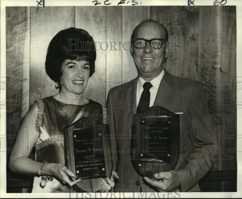 Load image into Gallery viewer, 1969 Press Photo Boss and Woman of the Year, St. Bernard Parish - noo08719
