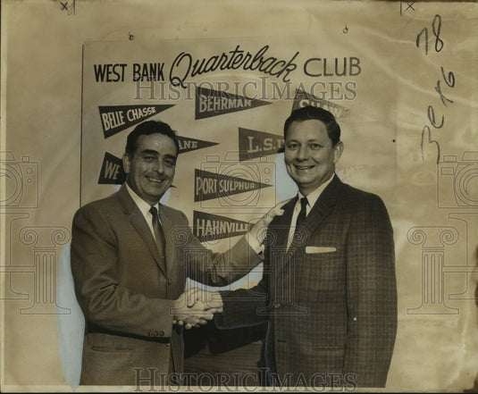 1964 Press Photo West Bank Quarterback Club's John Kelleher, Edward C. Craine
