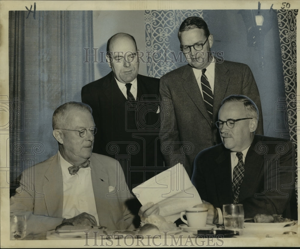 1955 Press Photo Bureau of Governmental Research Officers, New Orleans