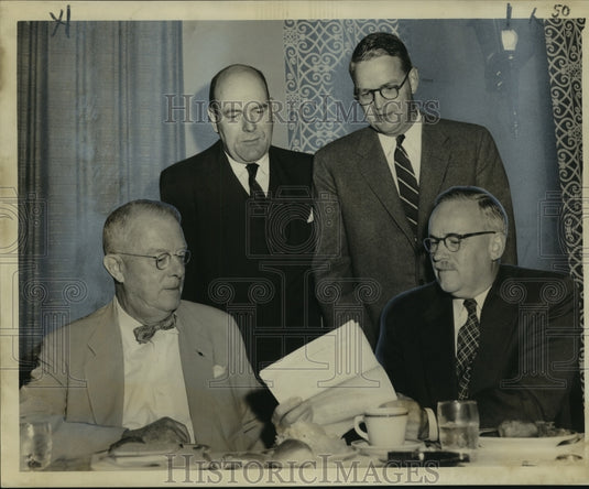 1955 Press Photo Bureau of Governmental Research Officers, New Orleans