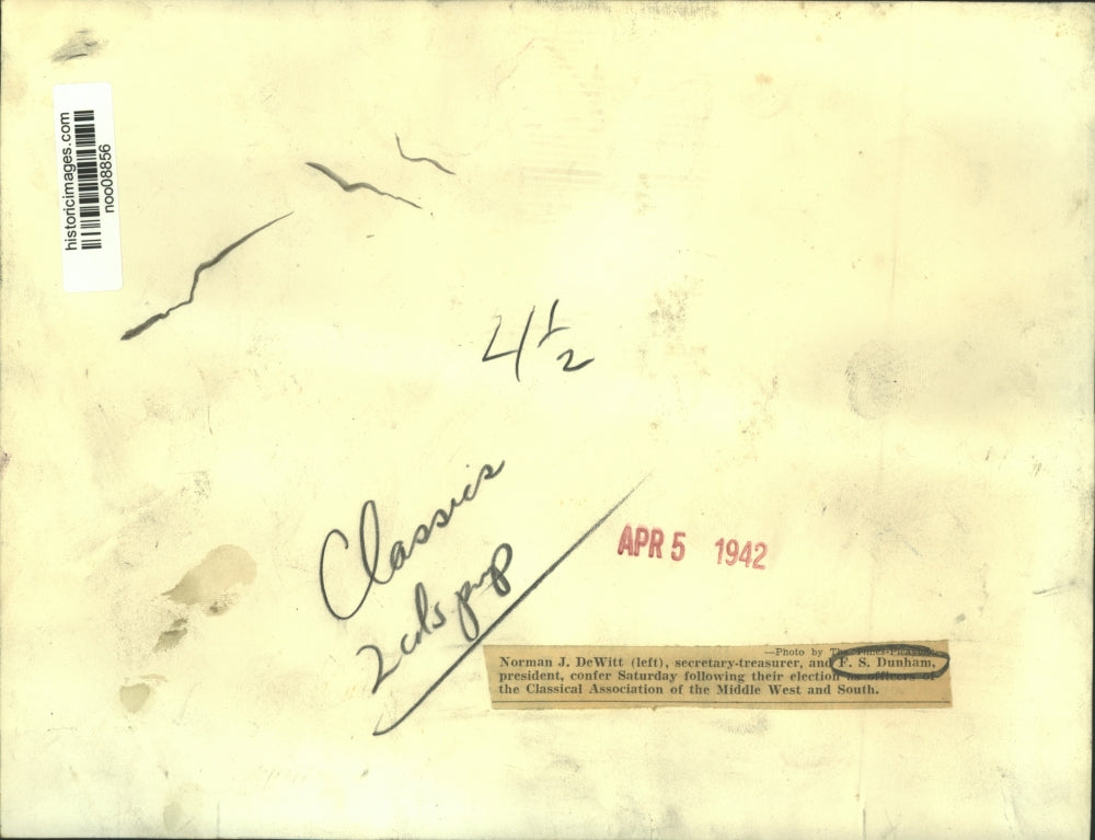 1942 Press Photo Classical Association of the Middle West & South Officers