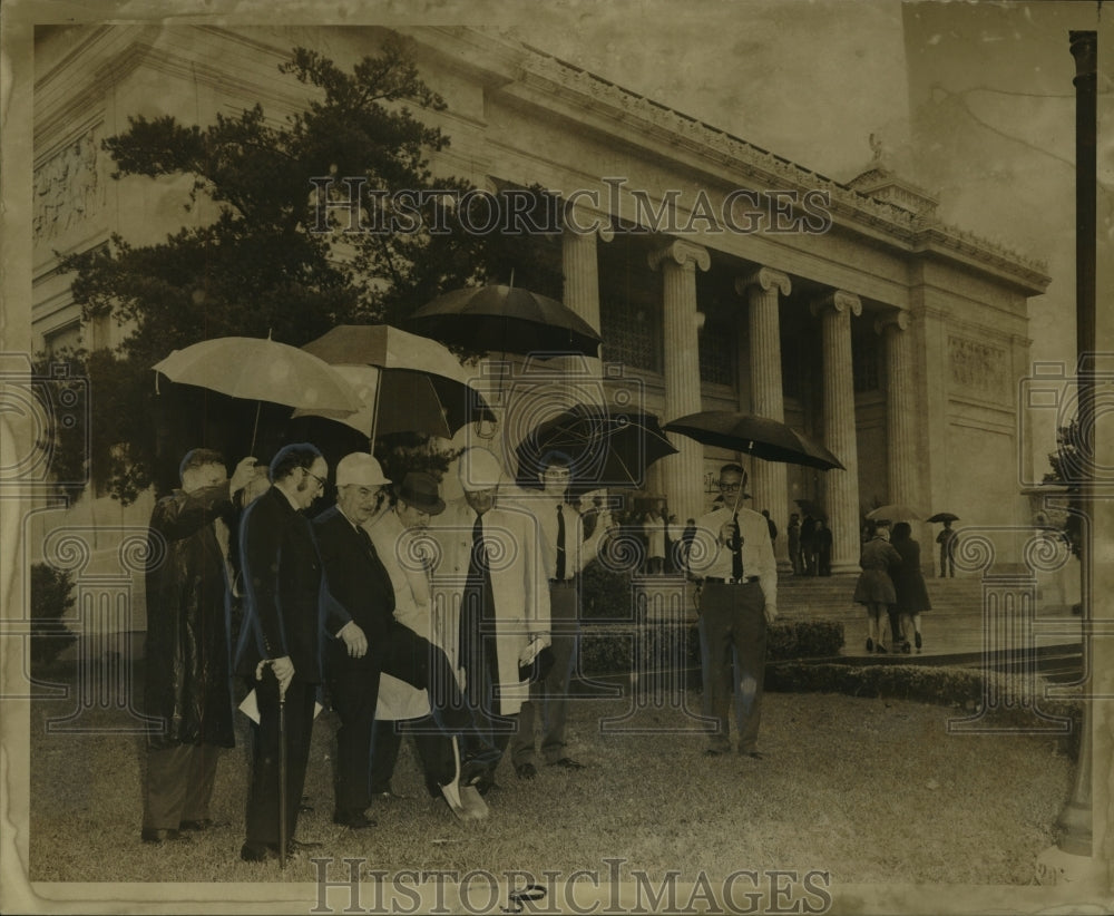 1970 Press Photo Officers at Isaac Delgado Museum of Art groundbreaking ceremony- Historic Images