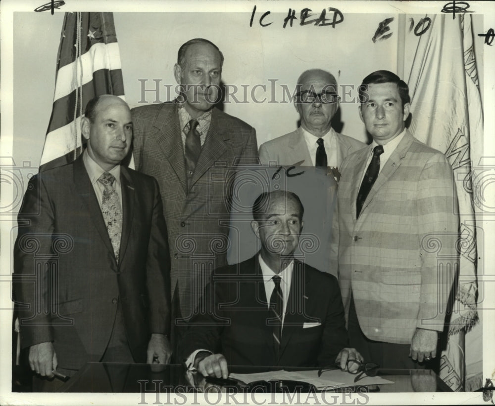 1971 Press Photo New Orleans Chapter, Military Order of World Wars new officers- Historic Images