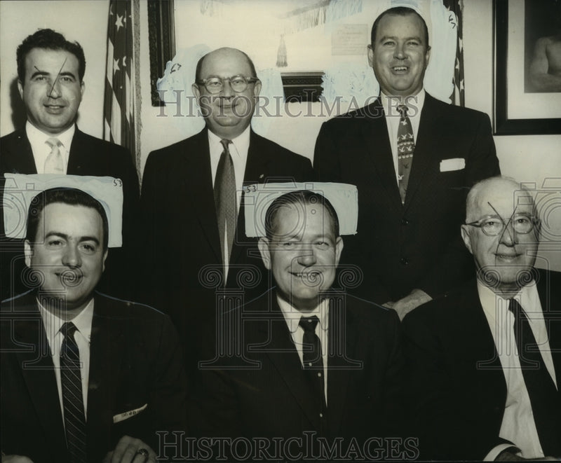 Load image into Gallery viewer, 1957 Press Photo River Club newly elected officers at New Orleans Athletic Club
