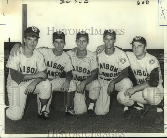 1969 Press Photo Five members of the NORD-Maison Blanche baseball team