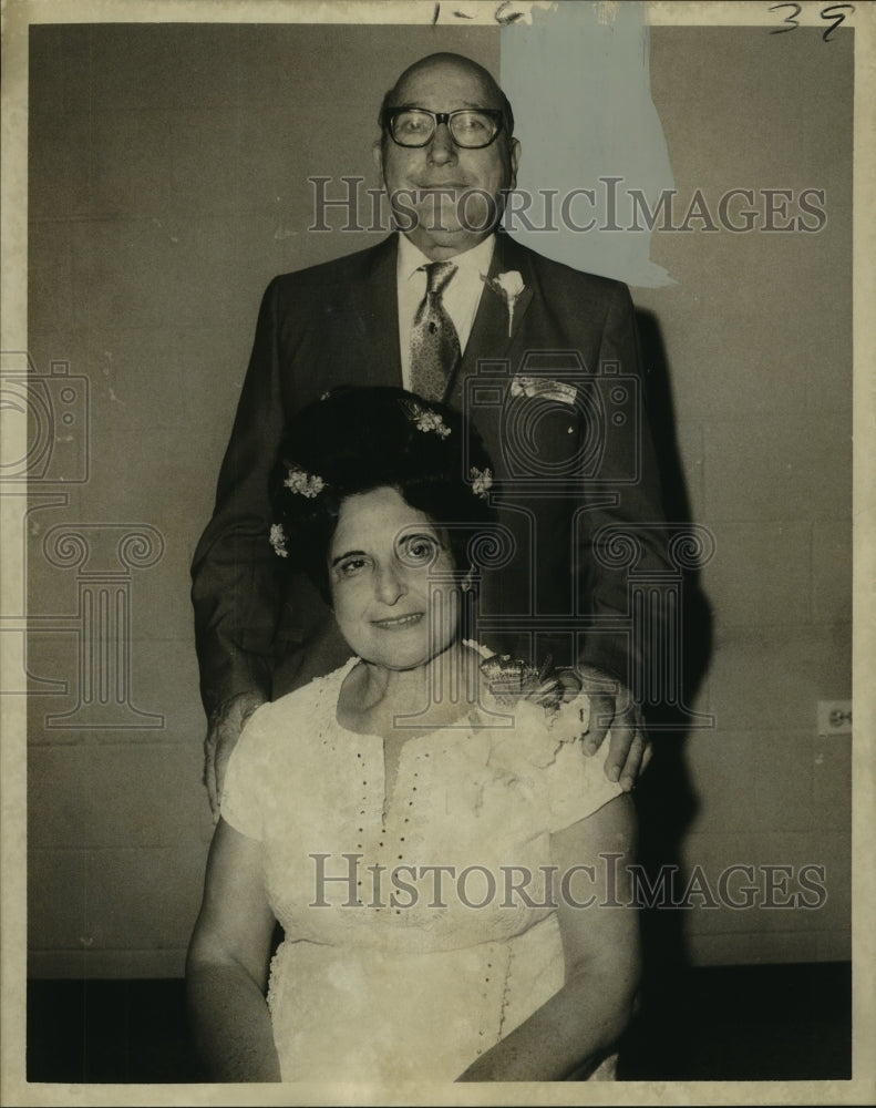 1970 Press Photo Mr. and Mrs. John Colombo, celebrating fiftieth anniversary