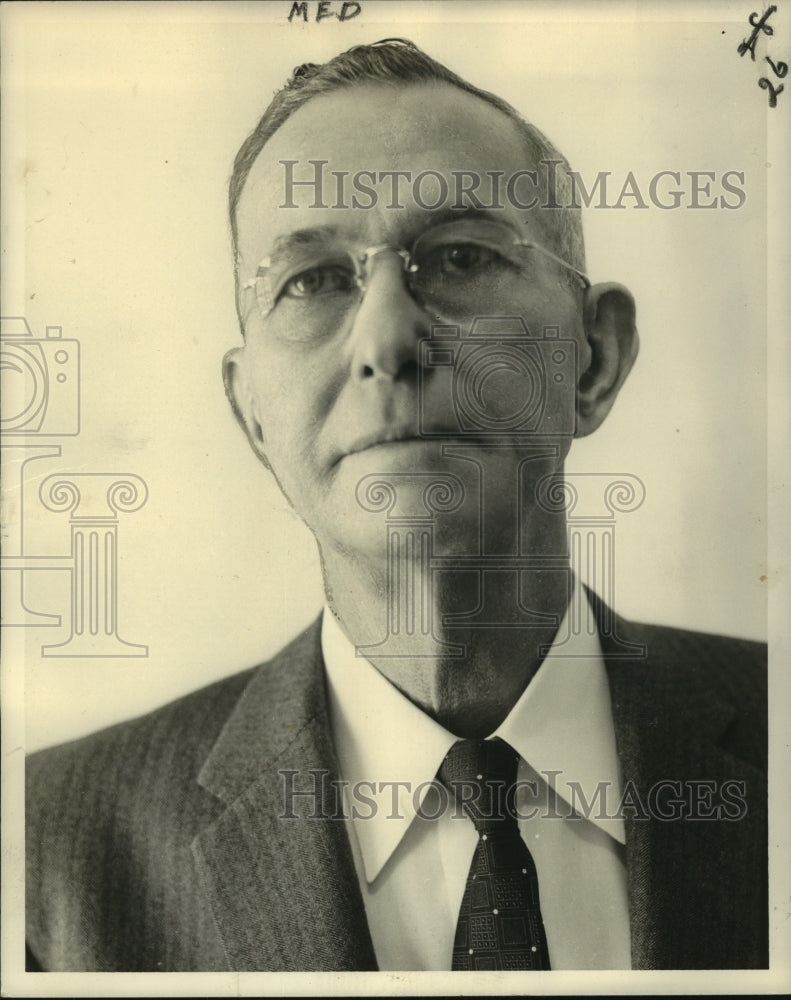 1959 Press Photo Dr. Horace E. Crow at Louisiana State University Medical School