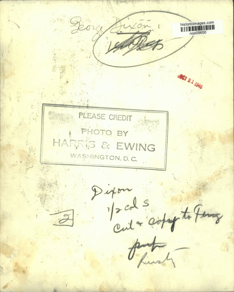 1946 Press Photo George Dixon - noo09650