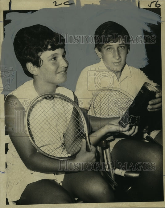 1971 Press Photo Stephanie Delgado & Jeff Stubbans won tennis championship- Historic Images