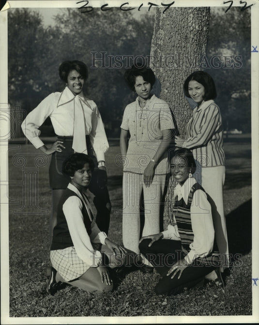 1970 Press Photo Members of Dillard University 1970-71 Homecoming Court- Historic Images