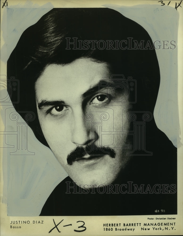 1977 Press Photo Justino Diaz, Basso - noo09923