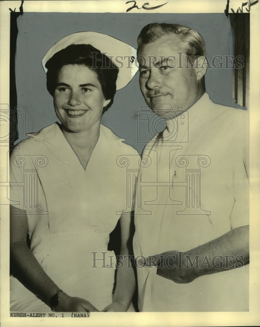 1961 Press Photo Dr. Marion C. Collins, Founder Medic-Alert, and Daughter Linda- Historic Images
