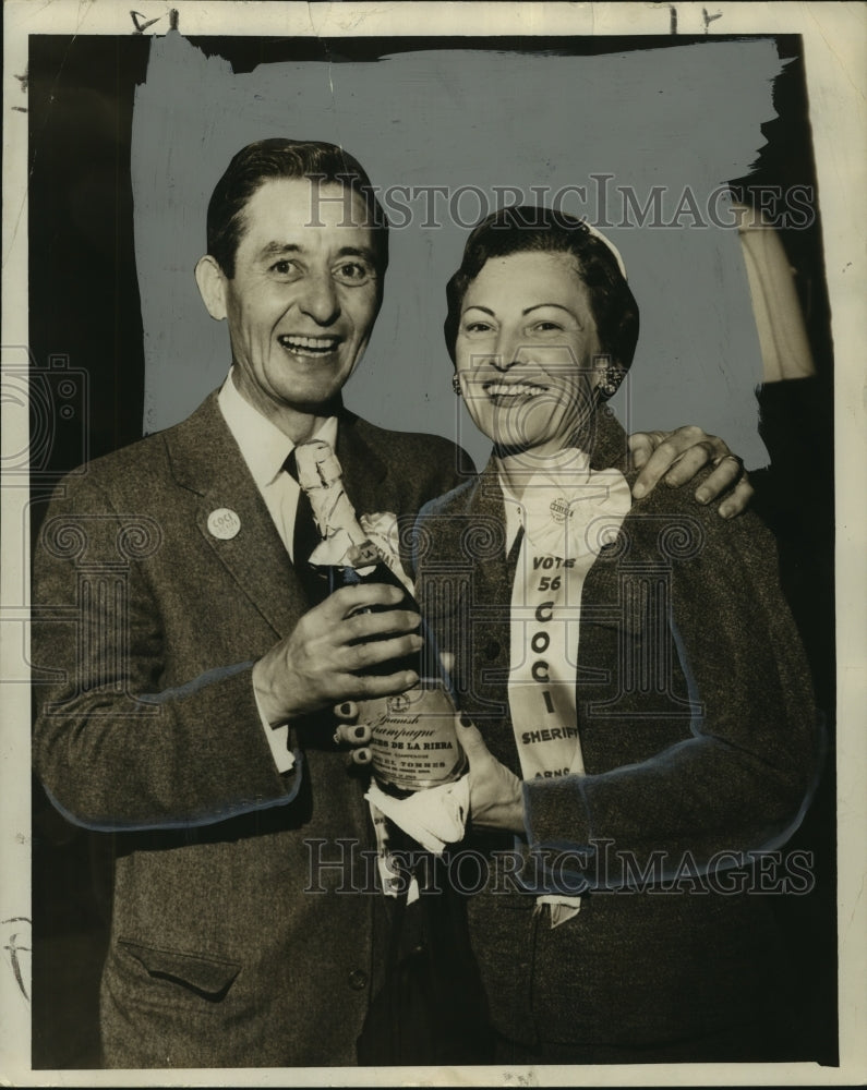 Load image into Gallery viewer, 1956 Press Photo William S. Coci, winner of nomination Jefferson parish sheriff

