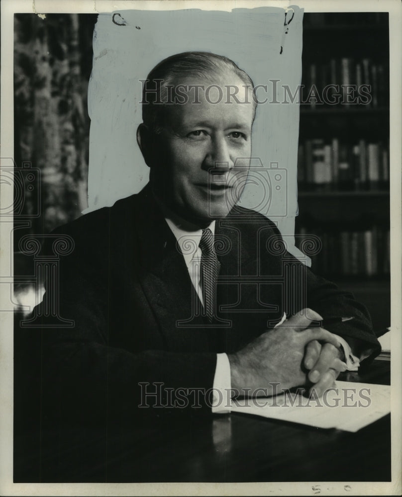1957 Press Photo Ralph J. Cordiner, General Electric Company - noo09967