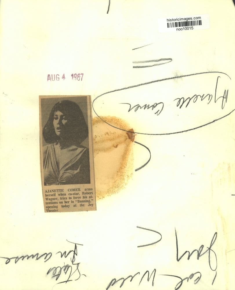 1967 Press Photo Actress Ajanette Comer in a scene from Banning at Joy Theater