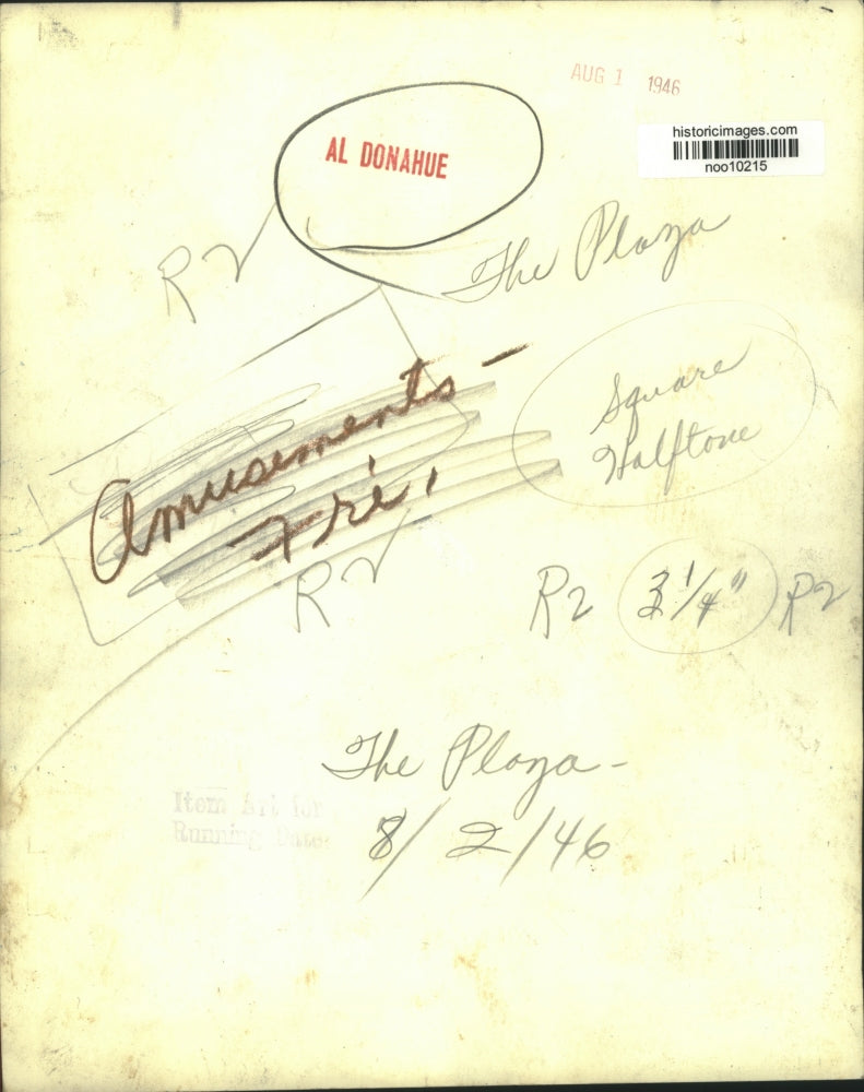 1946 Press Photo Al Donahue to Appear at The Plaza Tomorrow - noo10215