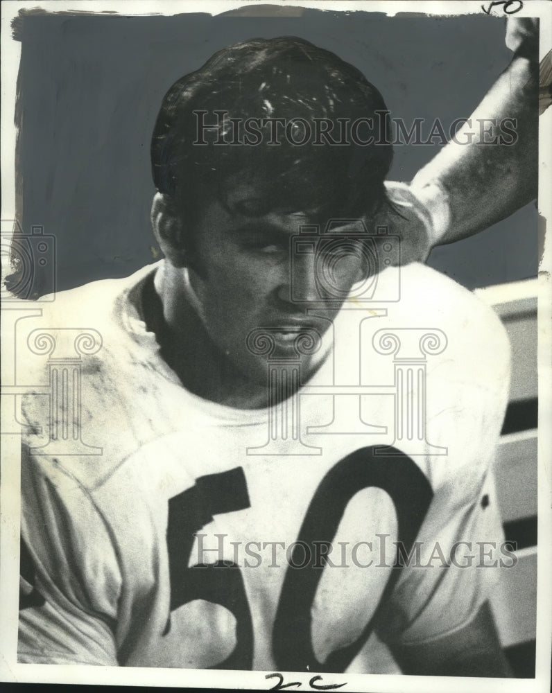 1972 Press Photo Center New Orleans' Art Donahue of Northwestern State Football