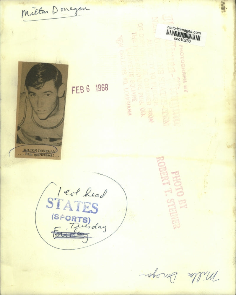 1968 Press Photo Milton Donegan, Basketball Player - noo10236