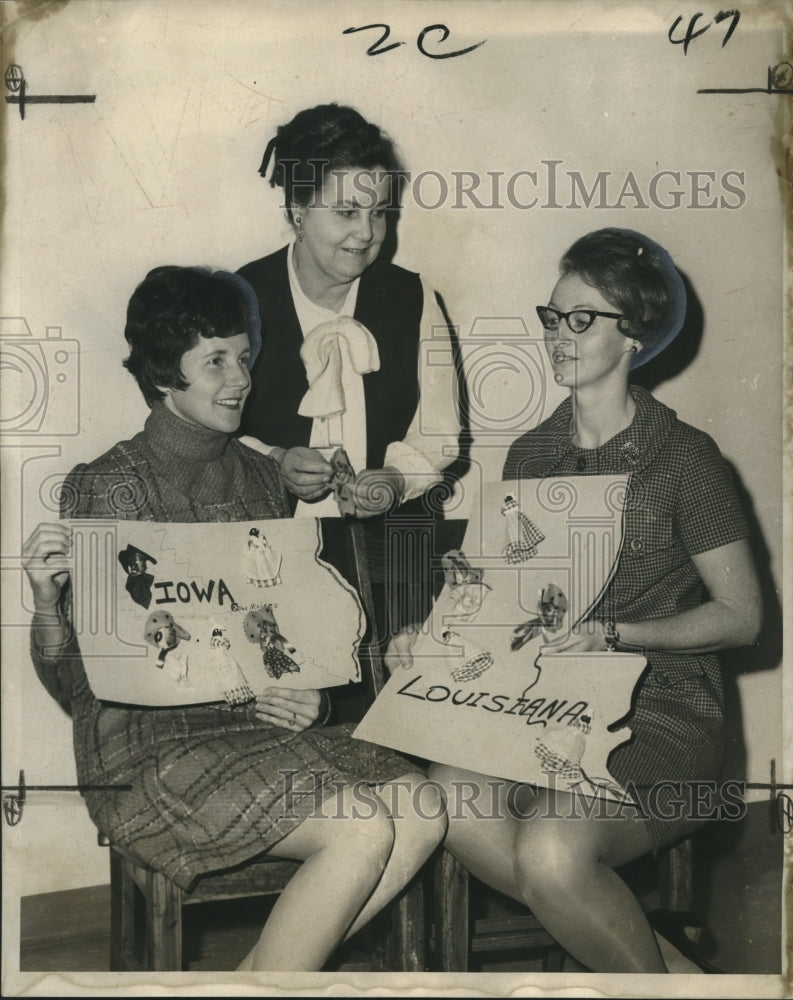 1970 Press Photo Mrs. Frank J. Douglas with Louisiana Women&#39;s Auxiliary Members