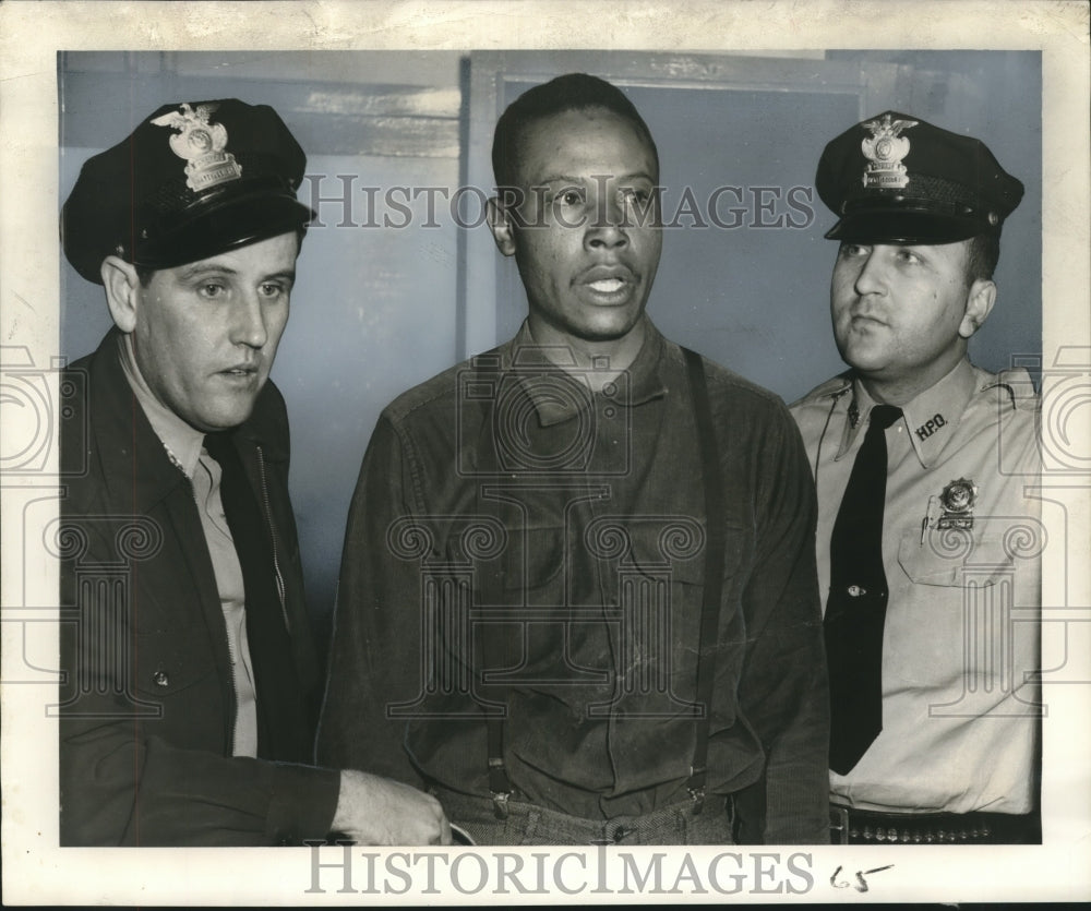 1954 Press Photo Robbery Suspect Allen Donaldson, Hattiesburg, Mississippi