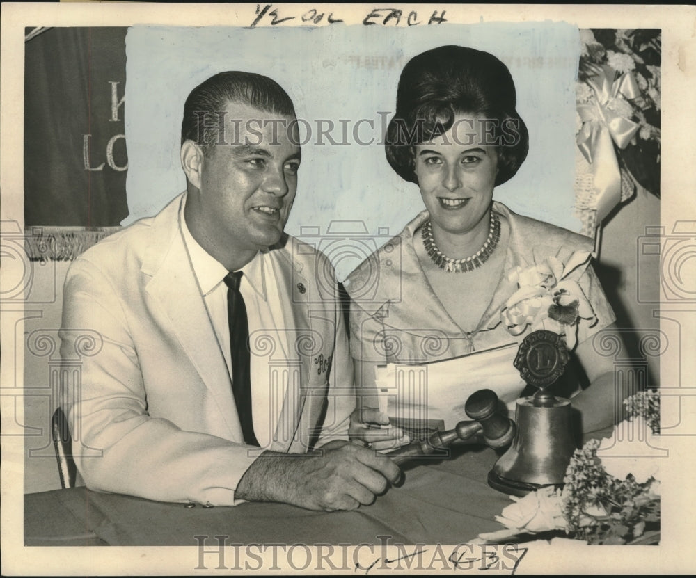1965 Press Photo Mr. Roy &amp; Mrs. Joyce Dunn of Kenner Lions Club &amp; its auxiliary